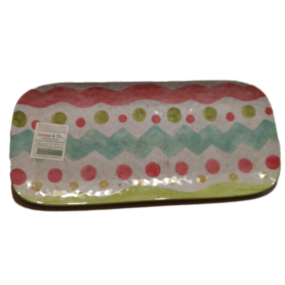 Cotton & Co. Melamine Spring Collection Rectangular 15 inch Platter
